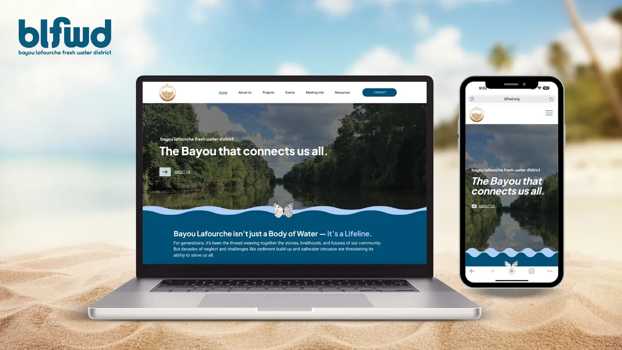 BLFWD website built by Make Waves Marketing - Nonprofit industry, Louisiana.