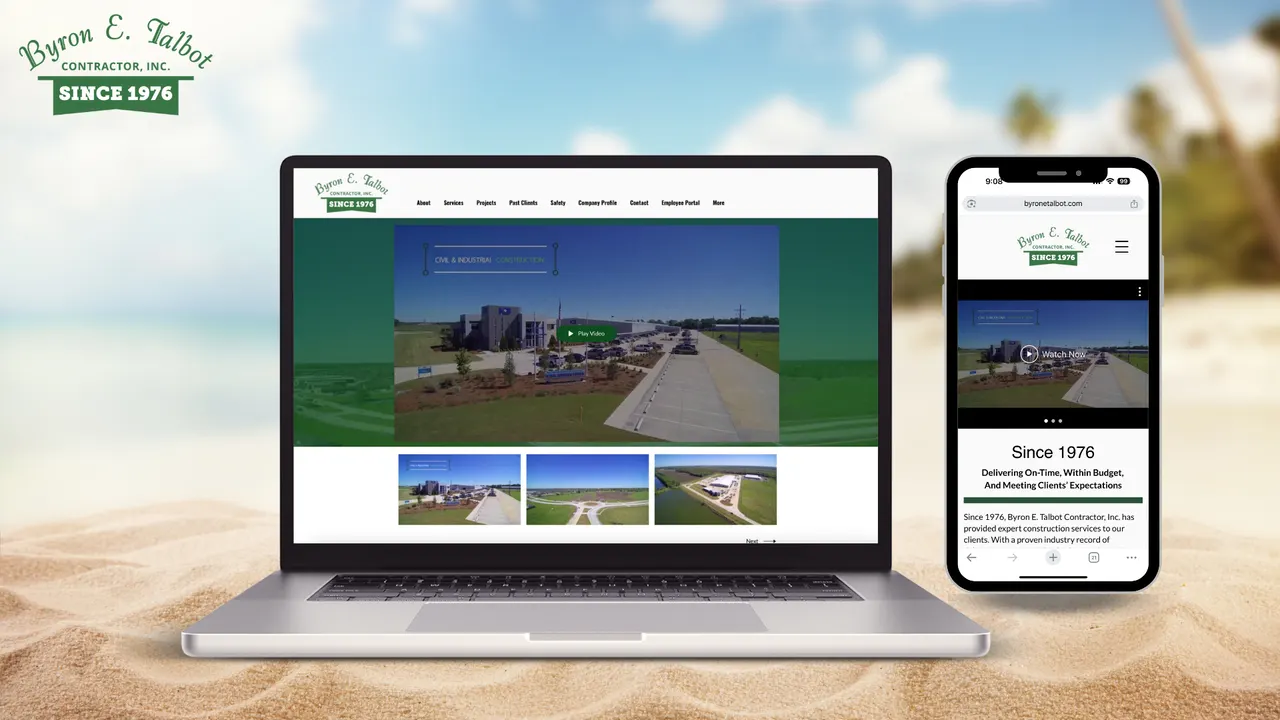 Byron E. Talbot website built by Make Waves Marketing - Industrial industry, Louisiana.
