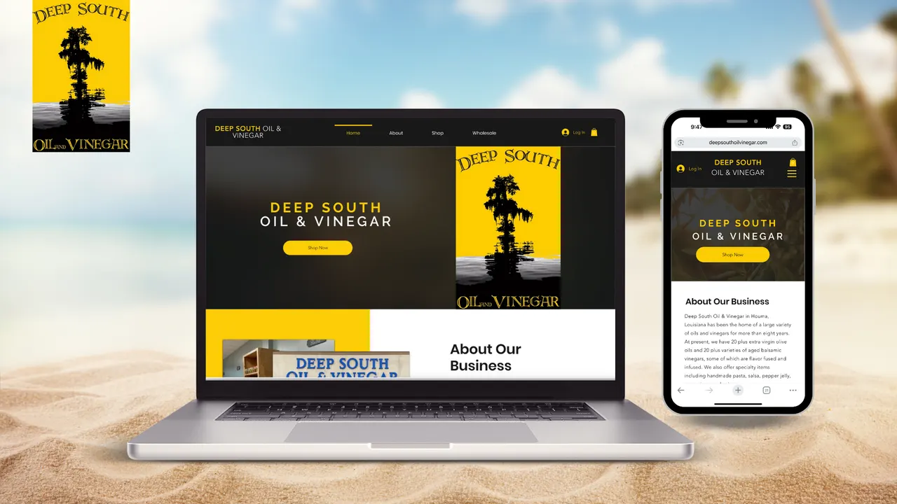 Deep South Oil & Vinegar website