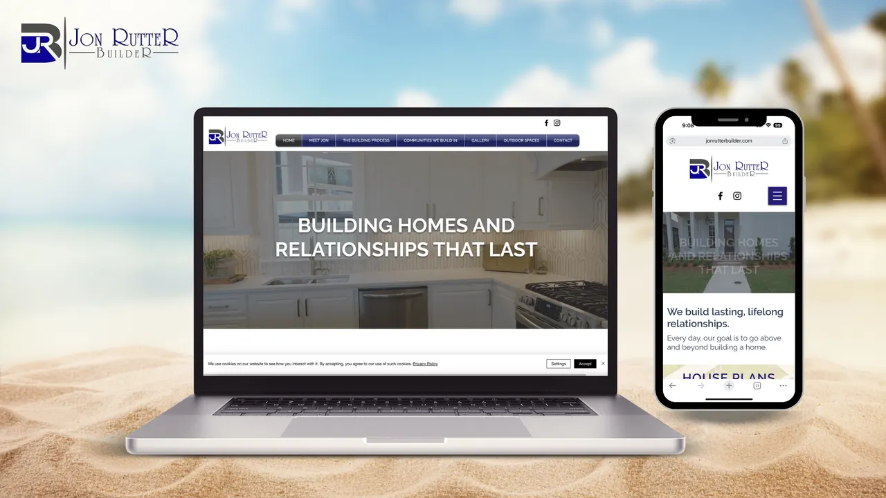 Jon Rutter Homes website built by Make Waves Marketing - Real Estate industry, Louisiana.