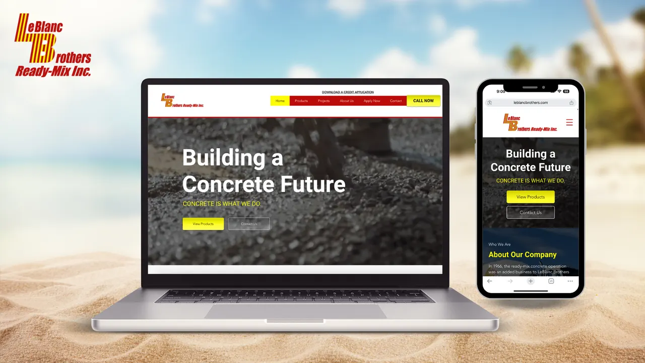 Leblanc Brothers website built by Make Waves Marketing - Industrial industry, Louisiana.